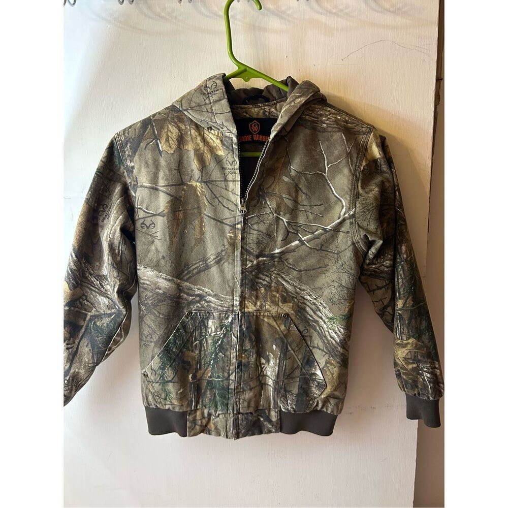 Game winner camouflage camo jacket boys‎ medium